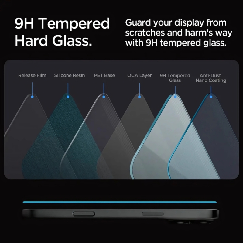 Spigen iPhone 16 Pro Max Full Coverage Glas.tR Slim HD