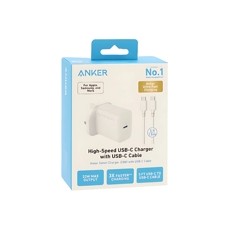 Anker 20W Charger With Usb-C Cable