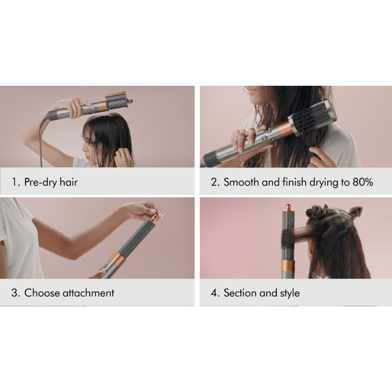 Dyson Airwrap multi-styler and dryer Straight+Wavy (Strawberry Bronze/Blush Pink)