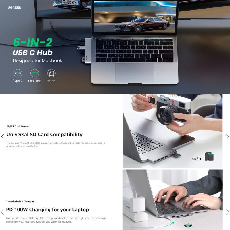 Ugreen USB-C 6-in-1 Multifunction Adapter (80856)