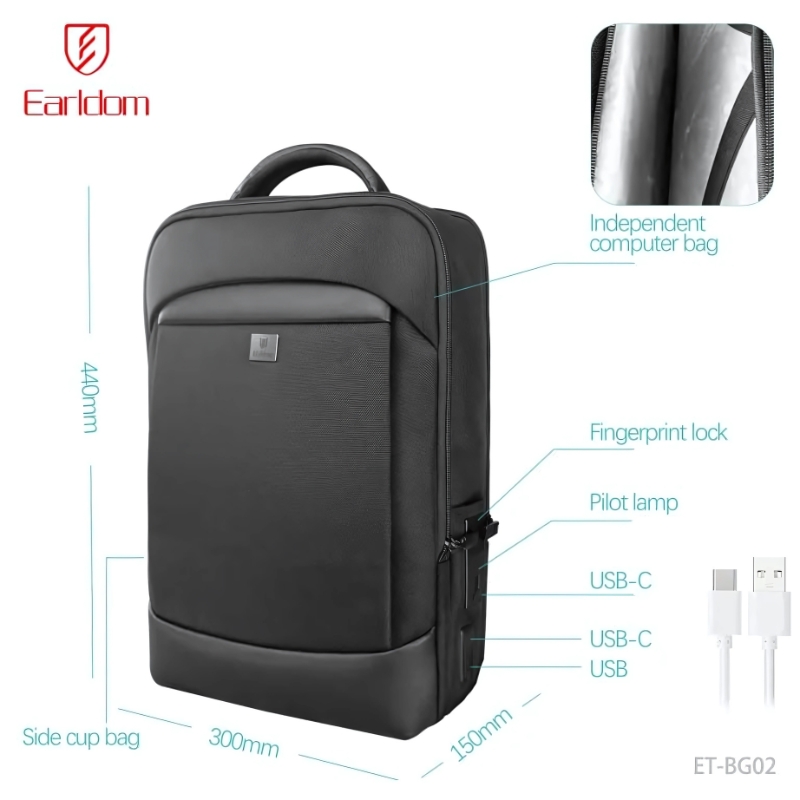 Anti-theft fingerprint lock backpack