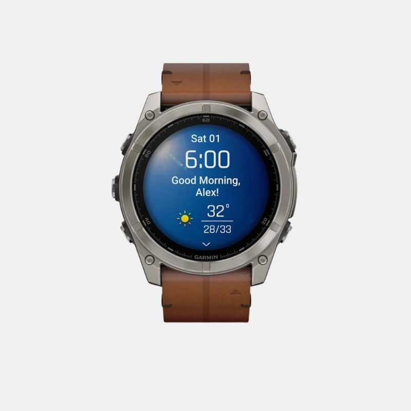 Garmin Fenix 8 Sapphire Titanium Leather Edition – 51mm
