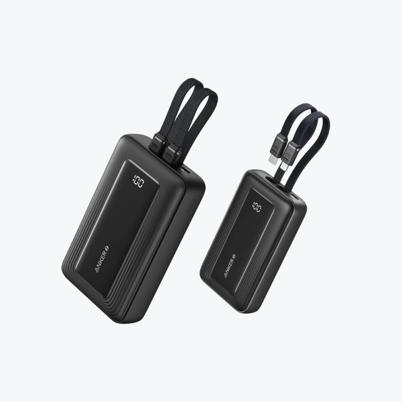 Anker Zolo Power Bank 20,000mAh – 30W Max Fast Charging | Built-in USB-C & MFi Lightning Cables