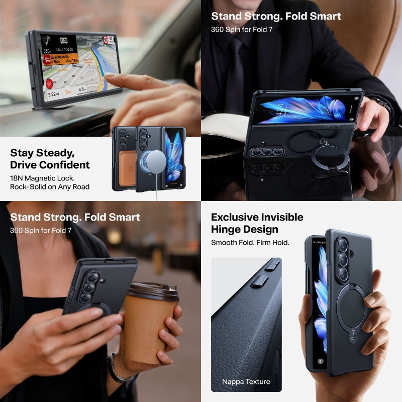 Torras Ostand Q3 Spin Cover for Samsung Z Fold 7