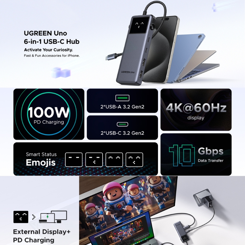 UGREEN Uno 6-in-1 USB-C Hub