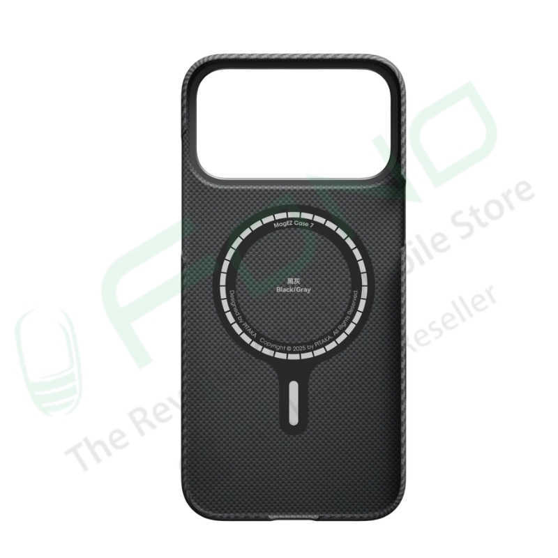 Pitaka 600D Black/Grey (Twill) Ultra-Slim Case For iPhone 17 Pro max with PitaTap