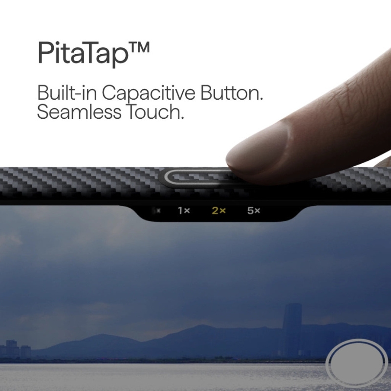 Pitaka 600D Black/Grey (Twill) Ultra-Slim Case For iPhone 17 Pro max with PitaTap