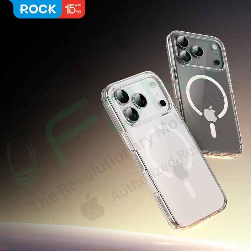 Rock Magnetic Crystal Clear MagSafe Case for iPhone 17 / 17 Pro / 17 Pro Max