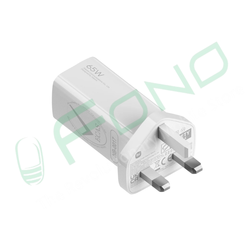 Xiaomi 65W GaN Charger (Type-A + Type-C | UK Pin)