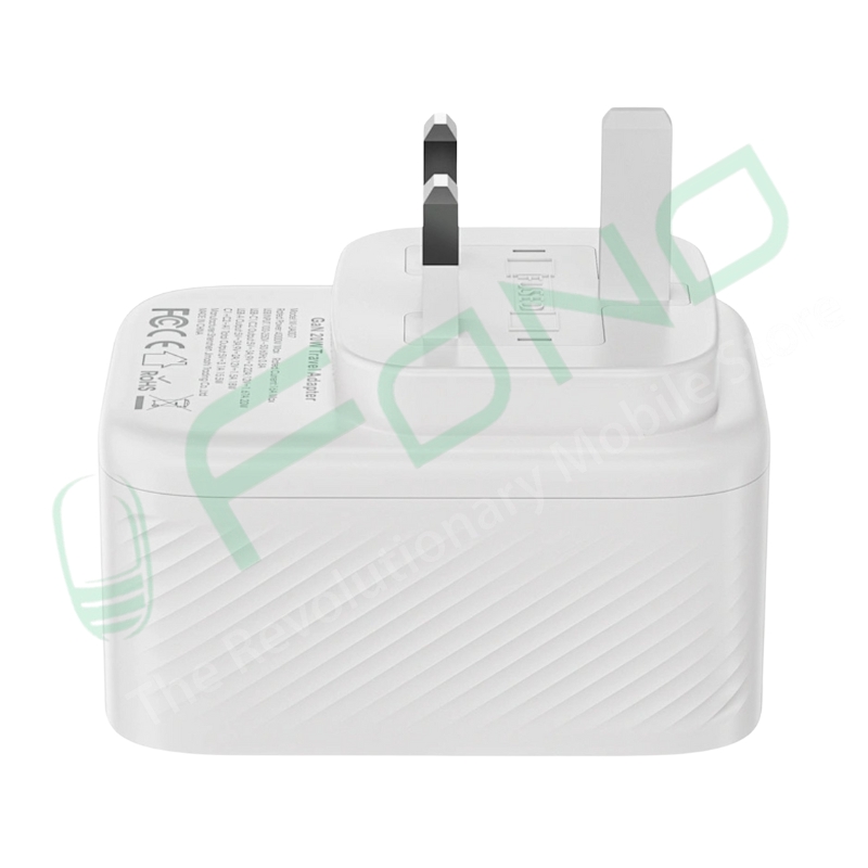 WiWU Wi-UA007 Power Cube 20W GaN Travel Adapter (UK Pin) – 4-in-1 Fast Charging Hub | 3250W Max