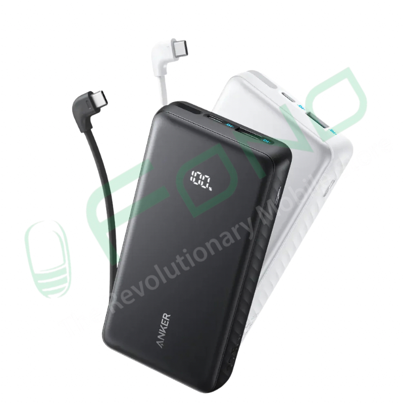 Anker Zolo Powerbank 20000mAh 22.5W Fast Charging Power Bank with Built-in USB-C Cable