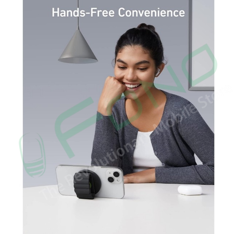 Anker 620 MagGo Magnetic Phone Grip & Stand (MagSafe Compatible) – Dual-Sided Magnet for Gym & Fitness | iPhone 12 to 17 Series