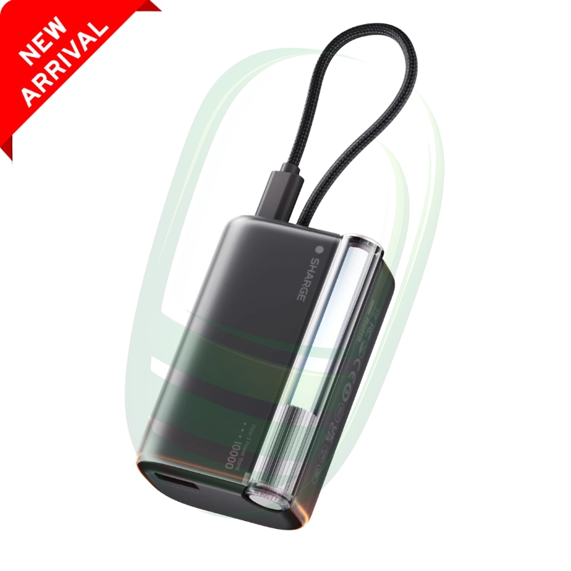 SHARGE Flow 3 Power Bank(45W, 10K, Built-in Cable)