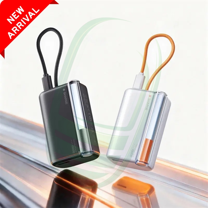 SHARGE Flow 3 Power Bank(45W, 10K, Built-in Cable)