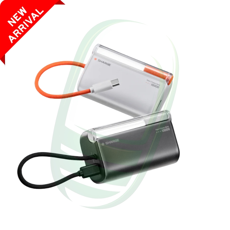 SHARGE Flow 3 Power Bank(45W, 10K, Built-in Cable)