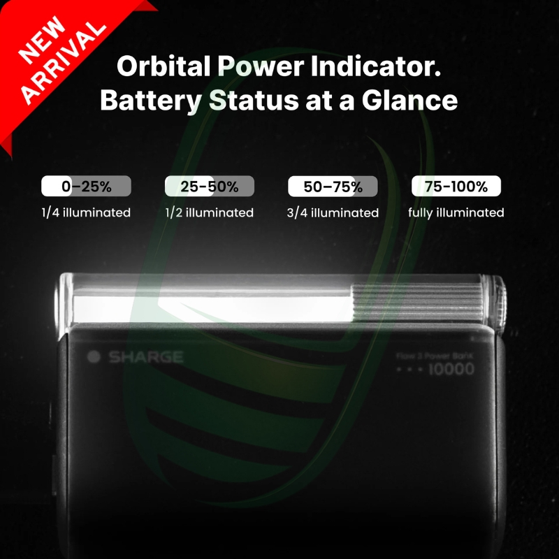 SHARGE Flow 3 Power Bank(45W, 10K, Built-in Cable)